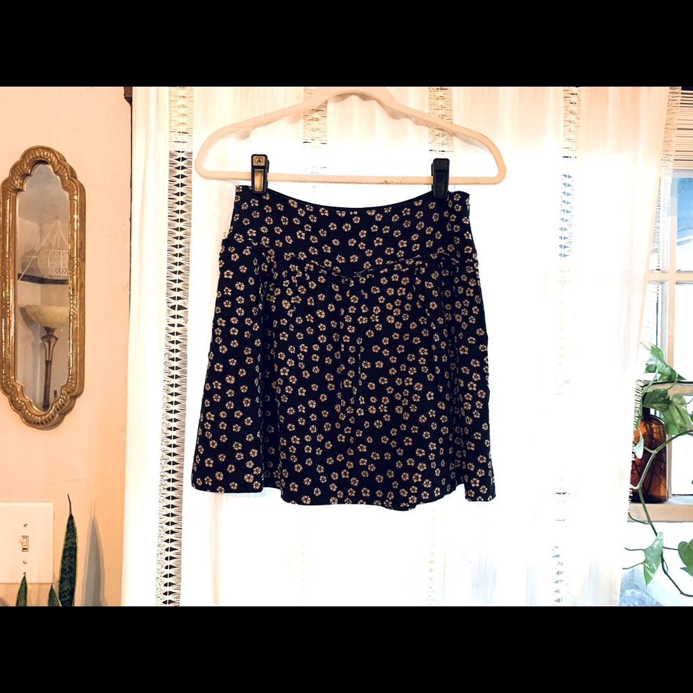 Madewell Navy Floral Mini Skirt | size 2